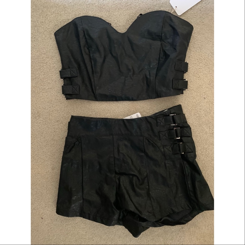 Faux Leather Set Size S - TOP
